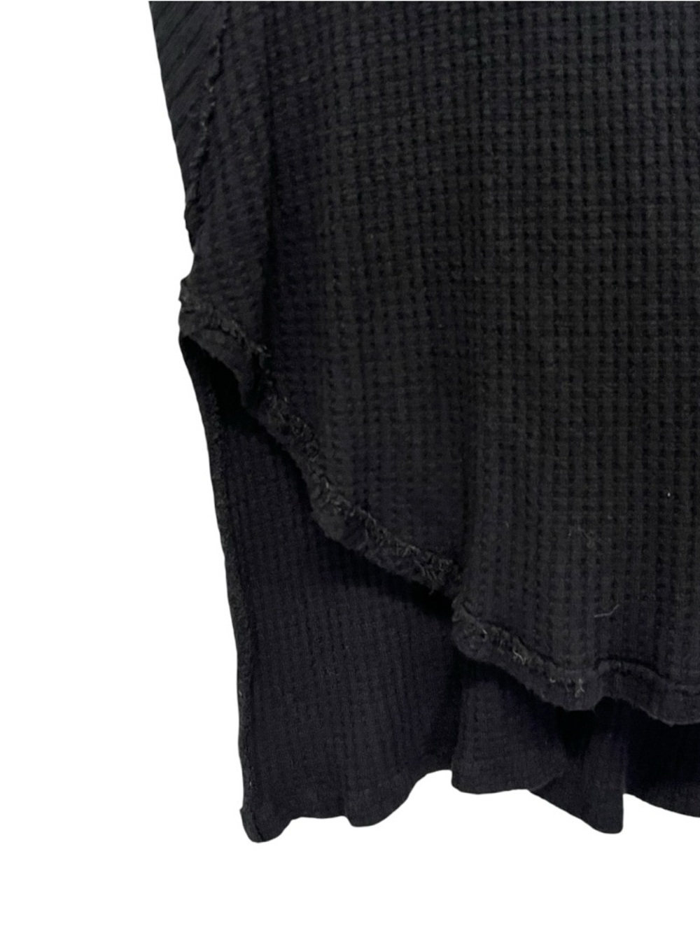 Free People | Black Ventura Waffle Thermal‎ Top XS - Picture 4 of 9